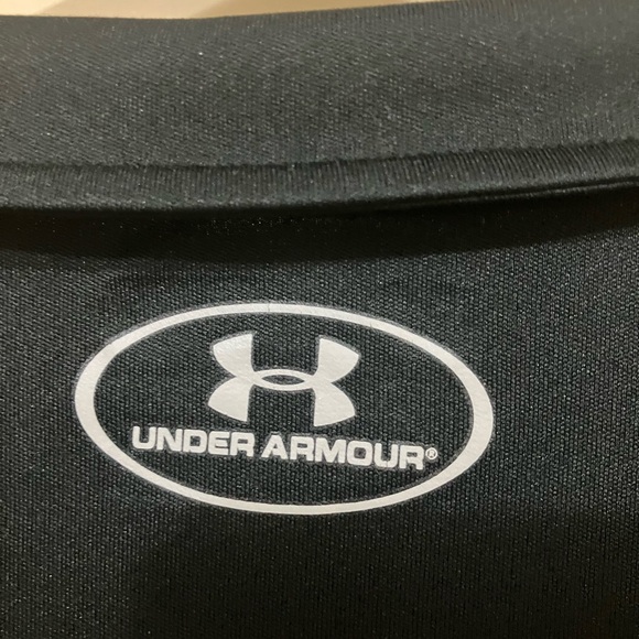 2 Under Armour Long Sleeve Dri Fit Polos Great Condition NAVY and BLACK - Picture 2 of 8